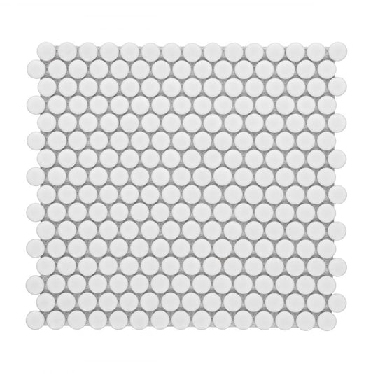 Penny Round White Matte 11.5 x 12.25